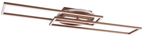Reality Leuchten LED Deckenleuchte Twister R67183165, Metall Coffee, inkl. 30 Watt LED