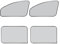 Clundoo 4PCS Sonnenschutz Auto Baby Vorhang, Magnetisch für UV-Schutz Hitzeschutz, Reflektierende Schutzder Privatsphäre, Universal Fit, Frontscheibe + Heckscheibe, Titan, Silber