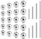 Gojewen 28pcs 14G Boules de Piercing Argent avec Barbell 3-6mm Boules de Remplacement pour Piercing Lèvre Langue Sourcils Ventre Bijoux