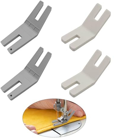 4 Stück Nähfüße, Nähmaschinen-Fußpresse, Nähmaschinen-Hilfswerkzeuge, Nahtstickerei-Nähmaschinenzubehör (2 Stück große Heftklammerplatten, 2 kleine Heftknopfplatte)