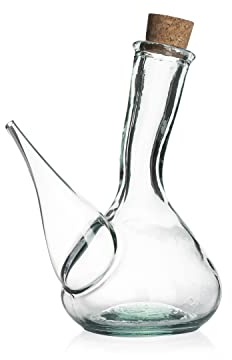 Porron in vetro artigianale decanter per vino di cristallo. Bottiglie calici. accessori vino regalo dono. Calici vino. Aeratore vino. Bottiglie liquore particolari. Vetro riciclato al 100% (250 ML)