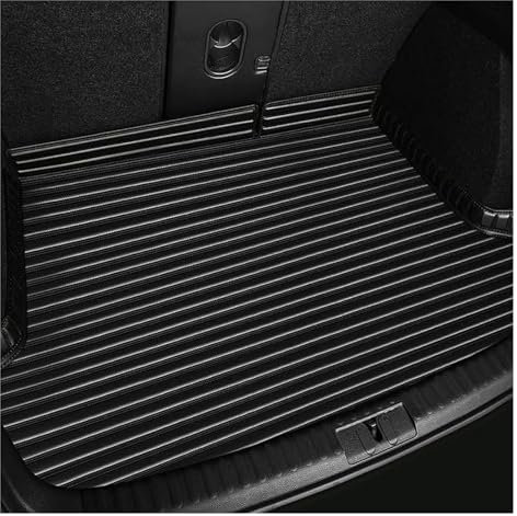 RINKTEEA Bandeja Maletero para Peugeot 5008 II 5 Asientos 2.Gen P87 2017-2024 Alfombras De Cuero Protector De Carga Revestimientos Antideslizantes(A/Black-Plus Side)