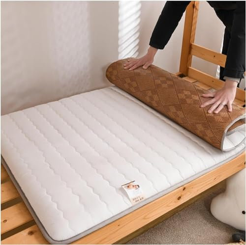 MJMLUCK Futonmatratze - Japanischer Futon, Faltbare Tatami-Matte, Tragbare Thai-Bodenmatratzen, Yoga-Meditationsmatten, Liege, Gästebett, Campingcouch, Bodenmatratze in voller Größe