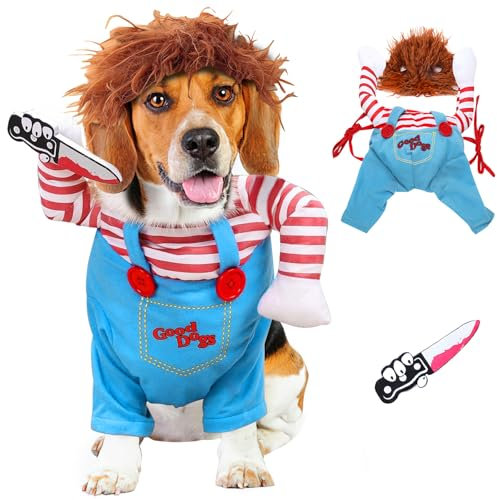 SilverChry Vestiti per Cani Divertenti Halloween - Vesti il tuo cane con costumi da festa in tema Cosplay (M)