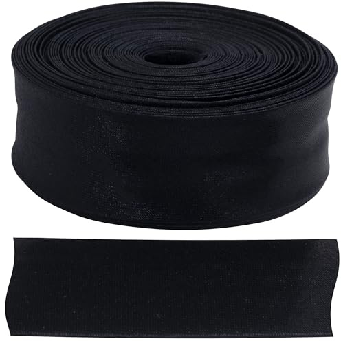 AERZETIX - C77306 - Gefaltetes schrägband 9 Meter x 25mm - aus Polyester - Farbe blau-schwarz