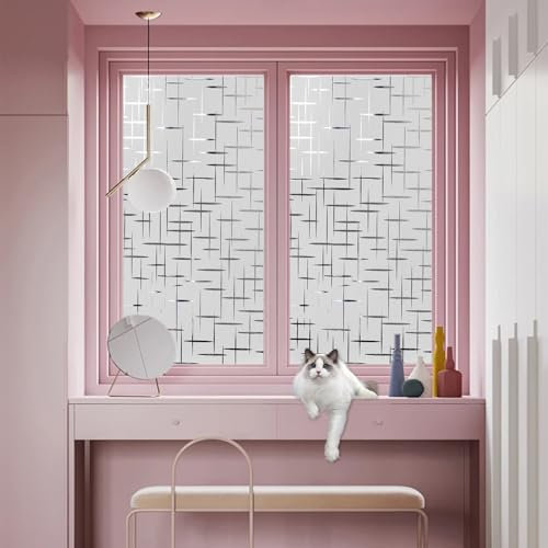 Fensterfolie Kinderzimmer 120 x 950 cm, Selbstklebend Ohne Kleber Statische Blickdicht Matt, Sichtschutz Anti Uv, Sichtschutzfolie Fenster Blickdicht, Stern