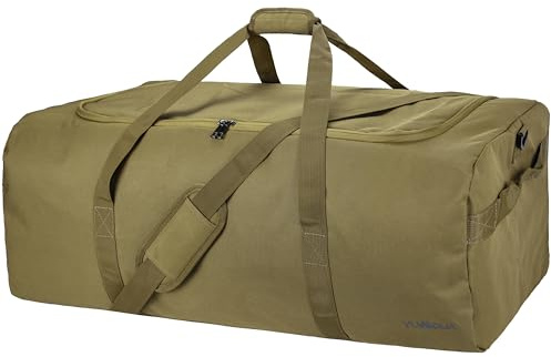 YUMQUA Reisetasche Groß 100L für Herren, XXL Sporttasche Große für Reisen | 900D Polyester, Schwerlast Reisetasche mit Should Strap, Geeignet für Reisen Sport Fitnessstudio, Maschinenwaschbar