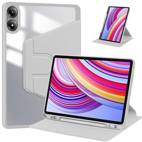 Hülle für Redmi Pad Pro 12,1 Zoll/Xiaomi Poco Pad 12.1 2024, mit S-Stifthalter, 360° drehbarem Smart Flip Cover, Slim-Fit Tablet-Hülle mit automatischer Sleep/Wake-Funktion