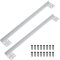 Briny River 2Pcs 11 Inch L-Shaped Security Reinforcement Striker Stainless Steel Door Latch Guard Plate with Srews for Hotel Toilet Bathroom 27.9x3.4x0.8cm
