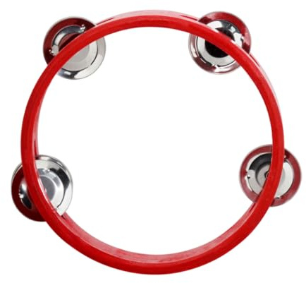 HONMEET Holz Tamburin mit Schellen Handlich und Robust Kindgerecht für Musik Tanz Party und Bildung Glatte Oberfläche Sichere Griffgestaltung Langlebiges Percussion Instrument