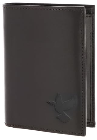 Oxmox Leder Geldbörse Leather RFID Protect Kombibörse Freedom Pigeon Embossed Brown Dunkelbraun