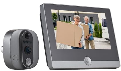 zolyet Video Doorbell Peephole Camera 1080P 2-way Audio Motion Detection Built-in Battery