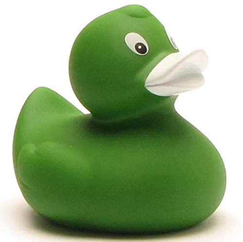 DUCKSHOP I Badeente Gerlinde grün I Quietscheente I L: 8 cm