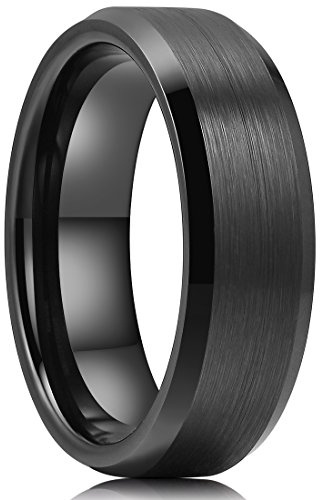 King Will Ehering für Herren, 6 mm, Wolframkarbid, bequeme Passform, abgeschrägte Kanten