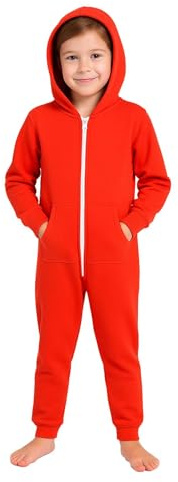 A2Z 4 Kids Plain Girls Boys Camouflage Onesie One Piece Super Soft - Onesie Neon Orange 13