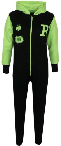 A2Z 4 Kids Girls Boys Varsity Baseball Hooded Onesie Fleece All In One Jumpsuit Age 5-13 Years