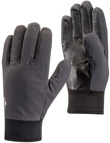 Black Diamond Midweight Softshell Handschuhe aus Stretch-Gewebe / Warme, Touchscreen-geeignete Fingerhandschuhe für Outdoor-Aktivitäten / Unisex, Smoke, Größe: S