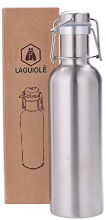 LAGUIOLE - Gourde Bouteille d'Eau Transportable Réutilisable Inox Anti-Fuite 800 ml