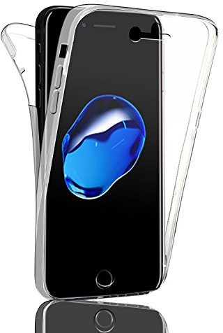 COPHONE Custodia per iPhone 8 360°Full Body Cover Trasparente Silicone Case Molle di TPU Trasparente Sottile Protezione per iPhone 8