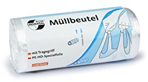 Lot de 20 sacs poubelle universels Plus, avec poignée de transport, 60 l.