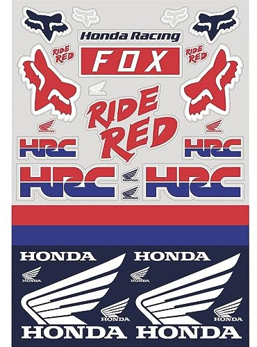 Fox Racing Herren Honda Track Pack, weiß/blau/rot, One Size