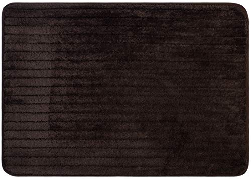 Brandsseller Mikrofaser Badmatte 50x70 cm Home Badteppich Badewannenvorleger Duschvorleger 100% Polyester Braun