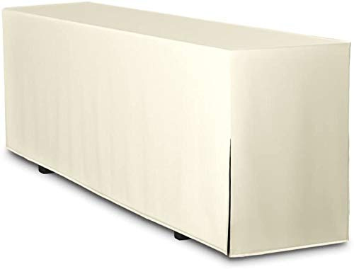 TexDeko Biertischhusse (Mini 110cm) Premium für Bierzeltgarnitur Blickdicht waschbar nur Tisch 110 x 70cm Creme