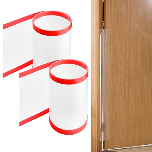 VCRANONR Door Finger Guard 2 Pcs Door Hinge Protector Cover Baby Safety Door Seam Protection Strip Security Finger Pinch Guard Protector for Home, School, Kindergarten, Nursery (Frosted 120x17cm)