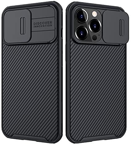 Nillkin CamShield Pro Coque compatible avec iPhone 13 Pro, protection d'appareil photo, avec protection d'appareil photo, coque de protection fine et élégante compatible avec iPhone 13 Pro 6,1, noir