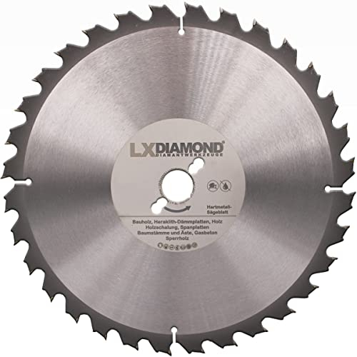 LXDIAMOND Hartmetall Kreissägeblatt Ø 315mm x 30,0mm HM Sägeblatt für Bauholz Brennholz zum Sägen mit Wippsäge Tischkreissäge Kreissäge Kappsäge - Wechselspitzzahn Blatt 315 mm in Premium Qualität