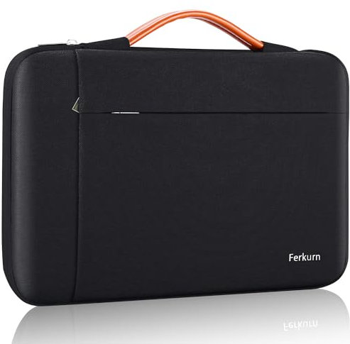 Ferkurn Laptop Chromebook Case Sleeve Cover Compatible with Macbook Air/Pro, iPad, Surface Pro, Acer, HP, ASUS Vivobook, Samsung, Waterproof Slim Carrying Computer Bag 13-13.3 inch, Black
