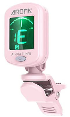 ZXM Macaron Folk Guitar Tuner Electric Guitar Ukulele Violin Special Electronic Tuner (Color : Pink)