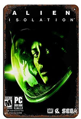 RIELLI Alien Isolation Game Blechschild Vintage Metall Pub Club Cafe Bar Home Wandkunst Dekoration Poster Retro 20 x 30 cm