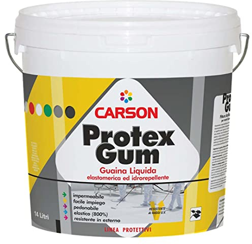 Colorificio Carson Protexgum Protex Guaina Liquida Impermeabilizzante Per Tetti Terrazze Guaine Bituminose 4 Lt Trasparente