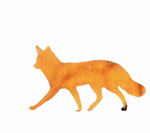 D&L Lasertec Edelrost Fuchs steckbar Gartendeko inkl. Stab