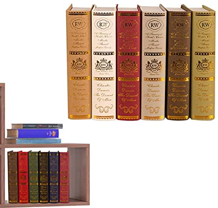 Kunstbücher, falsche Bücherbox, Buchattrappe Box, Studieren Sie Requisiten, Buchdekoration, Verandadekoration, Buchmodell, Bücherregal Bauernhaus Wohnzimmer Möbel Kunstbücher