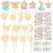 OPUHOHR 18 Set Baguette Princesse en Bois, Baguette Magique Cadeau Princesse Fée Accessoire, Kit de Bricolage pour Anniversaire Fête Cosplay Jouet Jeu de Rôle