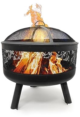 HEAT Outdoor Living Feuerkorb Alna - Feuerschalen für den Garten - Feuerstelle Outdoor & Feuertonne - Feuerschale aus Lackierter Stahl - Feuerkorb für den Garten - 60x60x35cm - Schwarz