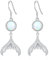 Meerjungfrau Ohrringe 925 Sterling Silber Opal Ohrringe Meerjungfrau Schwanz Schmuck Geschenke für Damen Mädchen