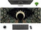 Cute Green Forest Leaves and Whimsical Moon Desk Mat, XL Stitched Edges Desk Mat for Laptop, Keyboard and Mouse, 80 x 30 cm, Non-Slip Rubber Base