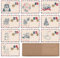 KOHMUI Weihnachtskarten mit Umschlag (20 Stück), Klappkarten & Umschlägen Set, 16.5 x 11.5 cm Kraftpapier Weihnachten karten, Grußkarte Postkarten und Briefumschlag