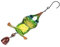 1 x Yoga-Frosch-Windspiel, Frosch-Ornament mit Glocke, Frosch, Hängeornament, Glasfrosch, Windspiel, niedliches Windspiel, Glas, Windspiel, Eisen, Outdoor, Japan