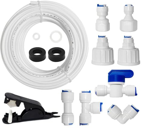 Fridge Plumbing Kit 15M Refrigerator Hose with Hose Cutter Fridge Water Connector -1/4inch