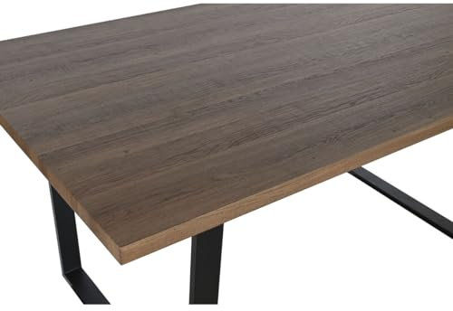 Home ESPRIT Esstisch Braun Schwarz Eisen Holz MDF 160 x 90 x 75 cm