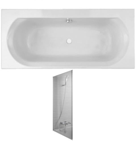 Baignoire droite JACOB DELAFON Elise deux places + pare bain 170 X 75