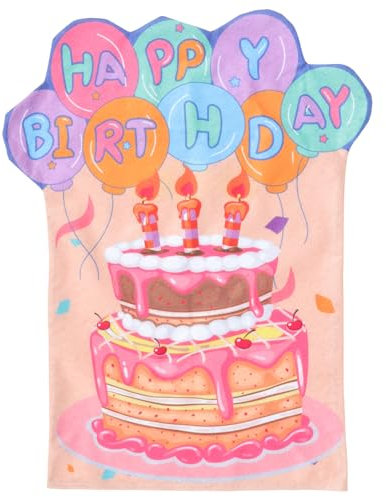 Cabilock Geburtstag Stuhl Abdeckung geburtstagsstuhl sitzabdeckung Geburtstagsstuhlabdeckung für Party Bürodekoration Ornament Geburtstag Stuhl Abdeckung Stuhlbezug Geburtstagskuchen