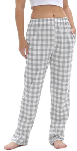 SAMGU Bas de pyjama Femme Pantalon de pyjama, Coton Pantalons de nuit, Doux et confortable Imprimé Pantalons de détente pour femmes Pajama Pants