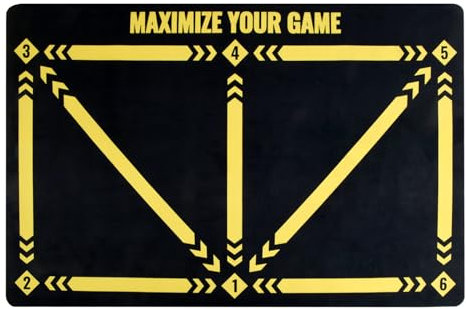 Catime Fußball-Trainingsmatte, Fußballmatte 90x60cm, rutschfeste Stoßdämpfende Fussball Matte Ballkontrolle Trainingsmatte Innen für Zuhause, Ball Mastery Matte Fussball (Gelb)
