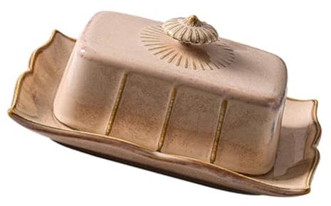 COLLBATH 1 Satz Butterdose Aus Keramik Exquisite Butterplatte Keksbehälter Butterdose Aus Emaille Für Miniposter Abgedeckter Butterbehälter Keksbutter Butterbehälter Aus Porzellan Trimmfach