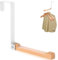 CIGTSICO Porte-manteau pliable en métal et bois pour porte de 4,5 cm - Pour sac, vêtements et serviettes - Blanc